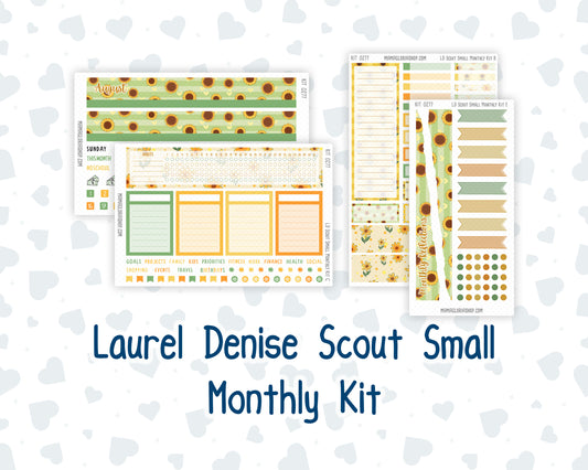 Kit 0277 - Laurel Denise The Scout Planner Small - Monthly Kit - August - Sunflower Drama Club