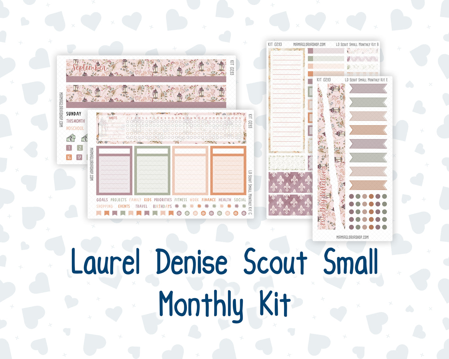 Kit 0293 - Laurel Denise The Scout Planner Small - Monthly Kit - September - Fleur de Provence