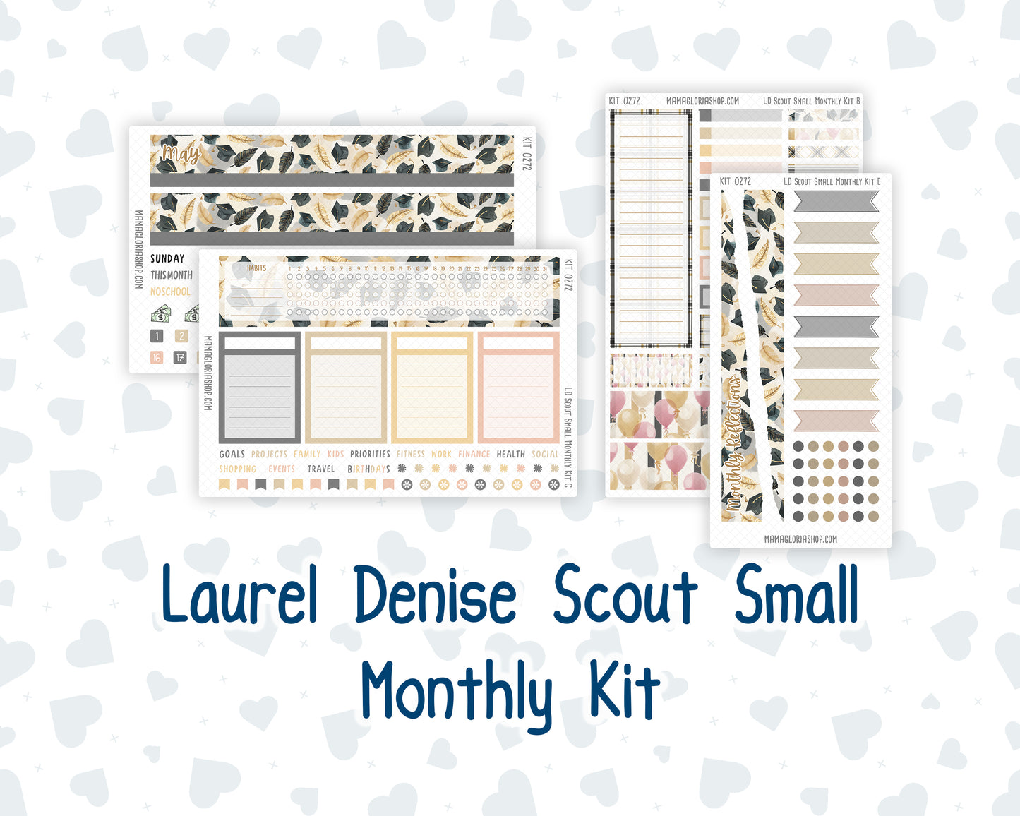 Kit 0272 - Laurel Denise The Scout Planner Small - Monthly Kit - May - Graduation