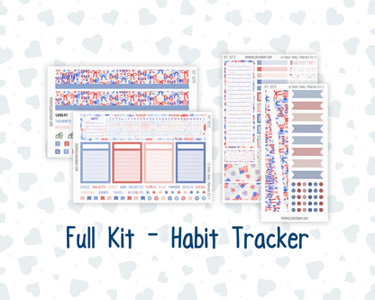 Kit 0273 - Laurel Denise The Scout Planner Small - Monthly Kit - July - Americana In Bloom