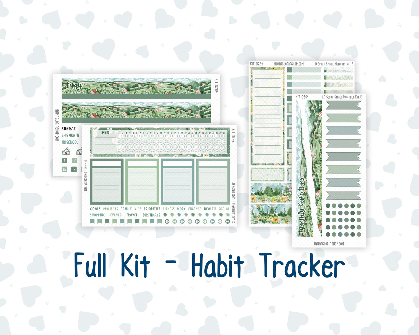 Kit 0264 - Laurel Denise The Scout Planner Small - Monthly Kit - May - Spring Walk