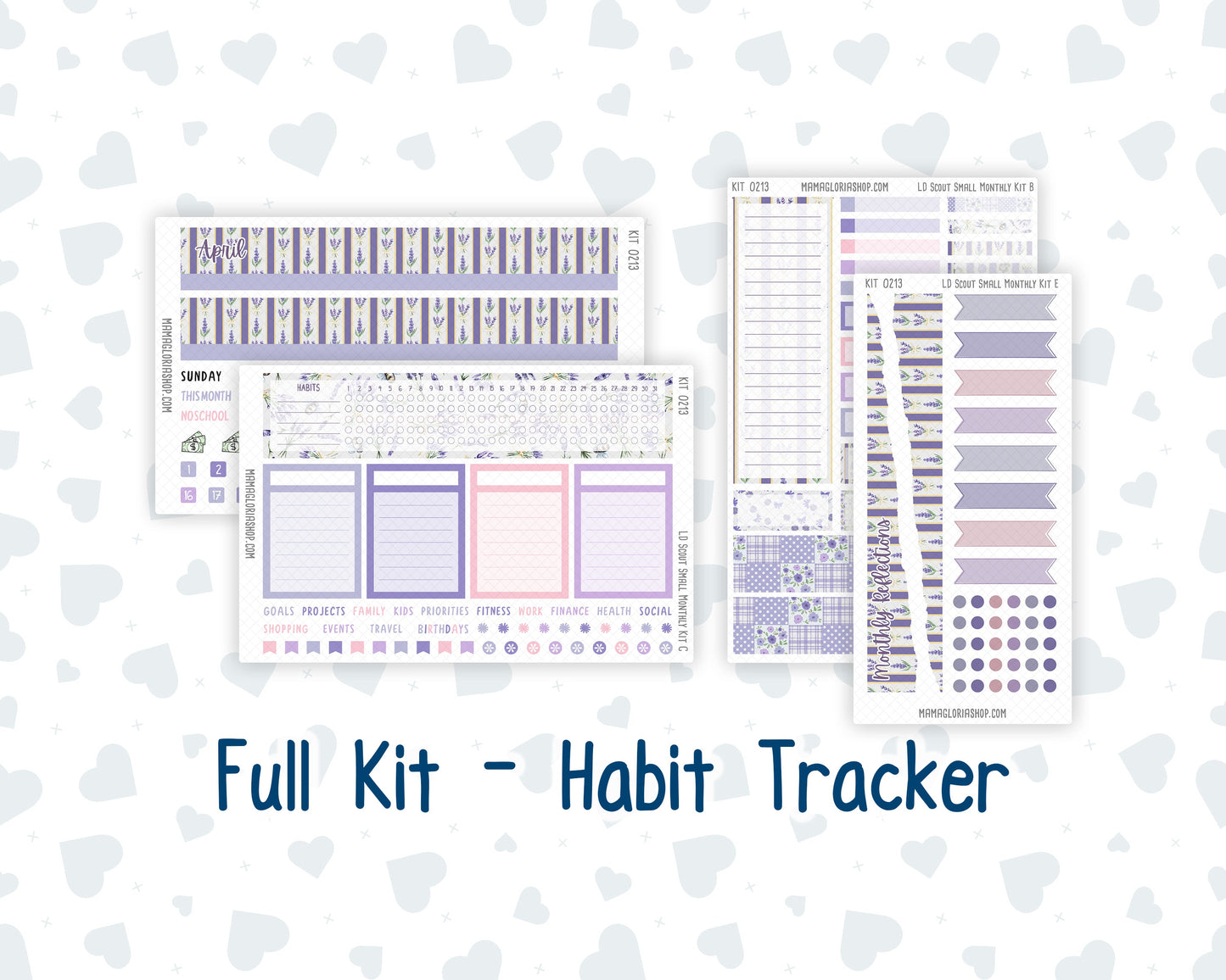 Kit 0213 - Laurel Denise The Scout Planner Small - Monthly Kit - April - Provence