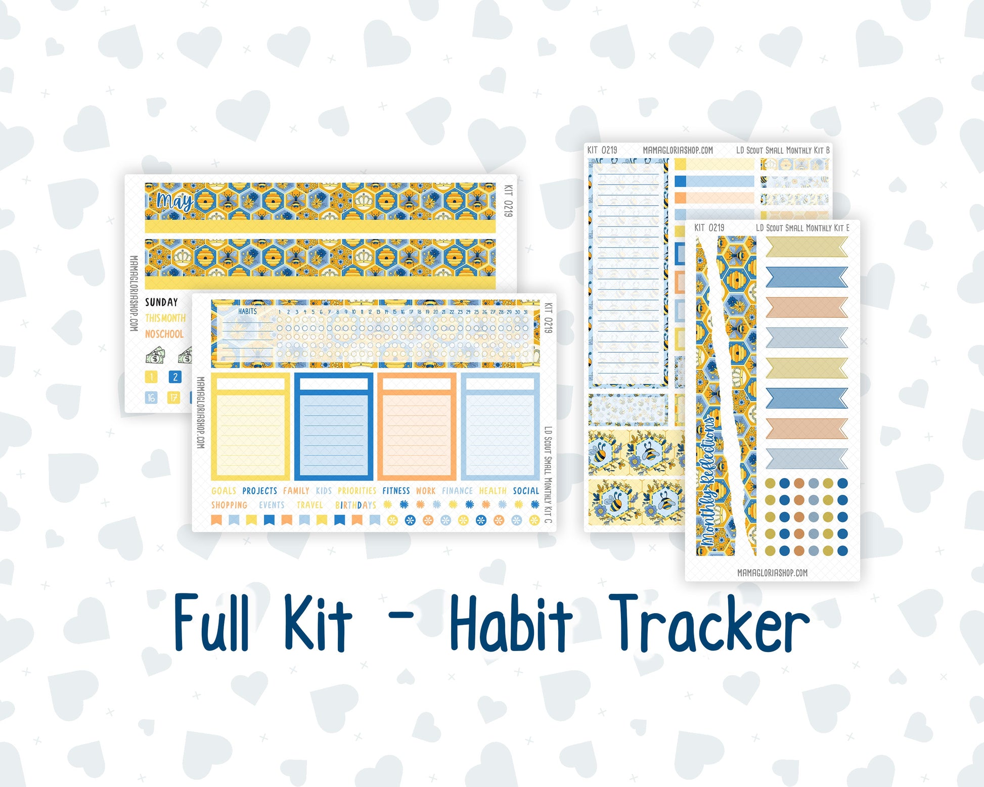 Kit 0219 - Laurel Denise The Scout Planner Small - Monthly Kit - May - Bee's Business