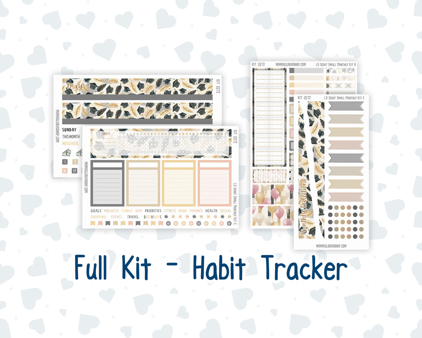 Kit 0272 - Laurel Denise The Scout Planner Small - Monthly Kit - May - Graduation