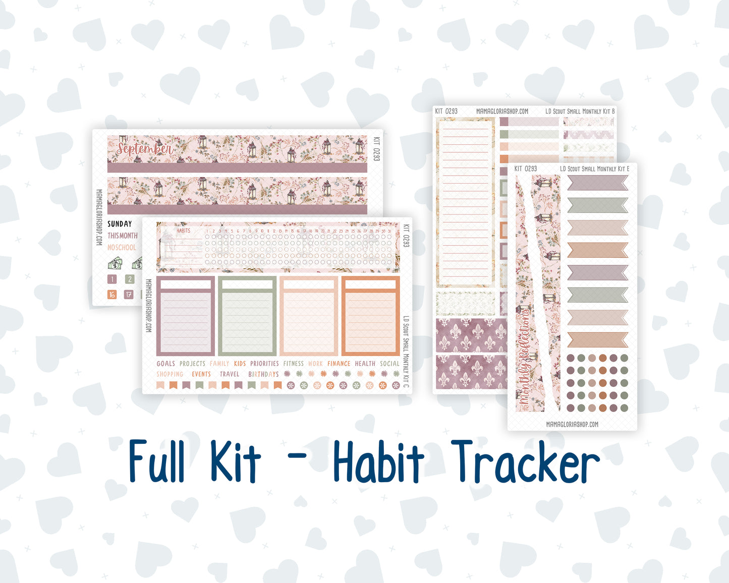Kit 0293 - Laurel Denise The Scout Planner Small - Monthly Kit - September - Fleur de Provence