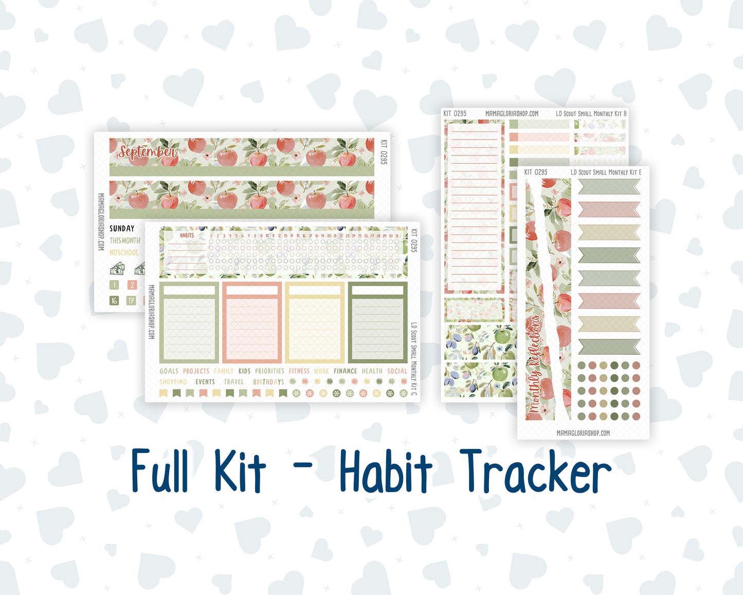 Kit 0295 - Laurel Denise The Scout Planner Small - Monthly Kit - September - Apple Harvest