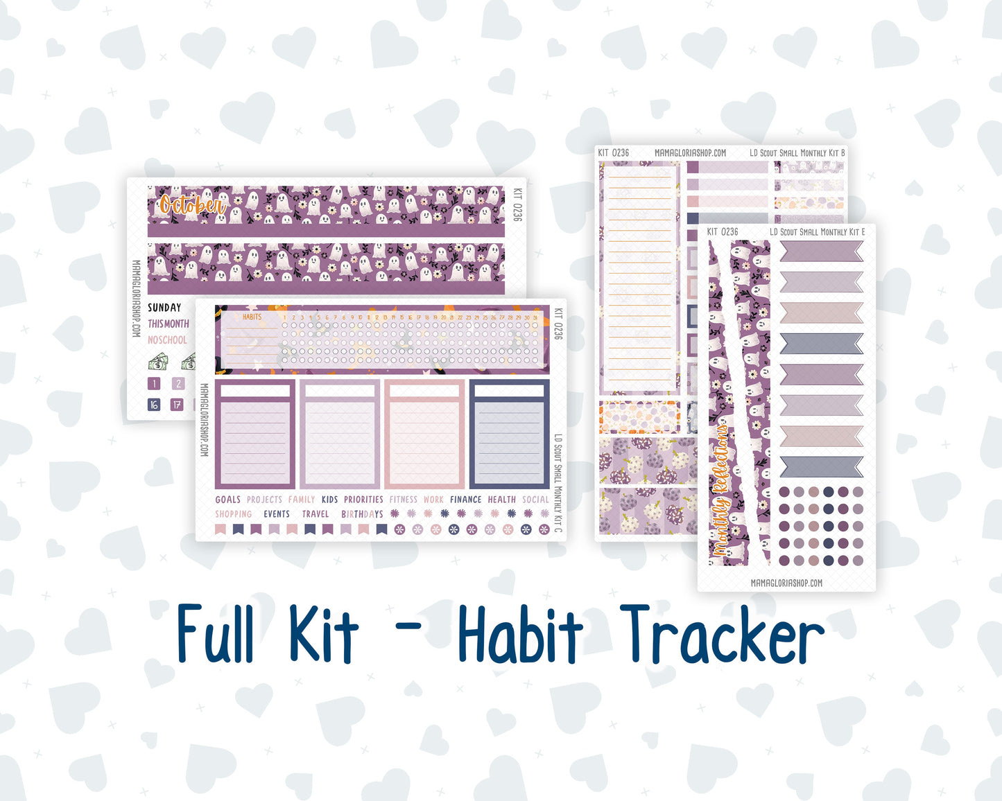 Kit 0236 - Laurel Denise The Scout Planner Small - Monthly Kit - October - Sweet & Spooky