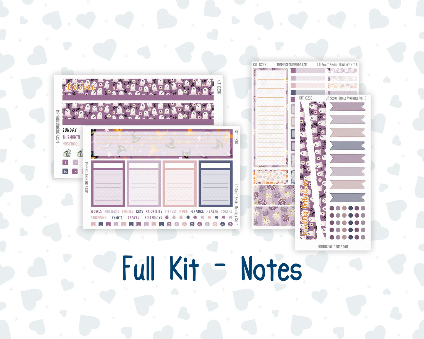 Kit 0236 - Laurel Denise The Scout Planner Small - Monthly Kit - October - Sweet & Spooky