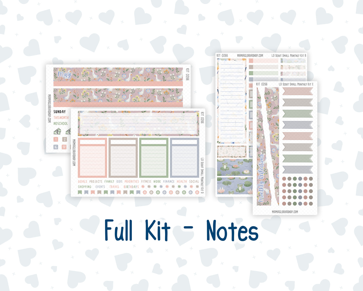 Kit 0266 - Laurel Denise The Scout Planner Small - Monthly Kit - May - Froggy Lake Picnic