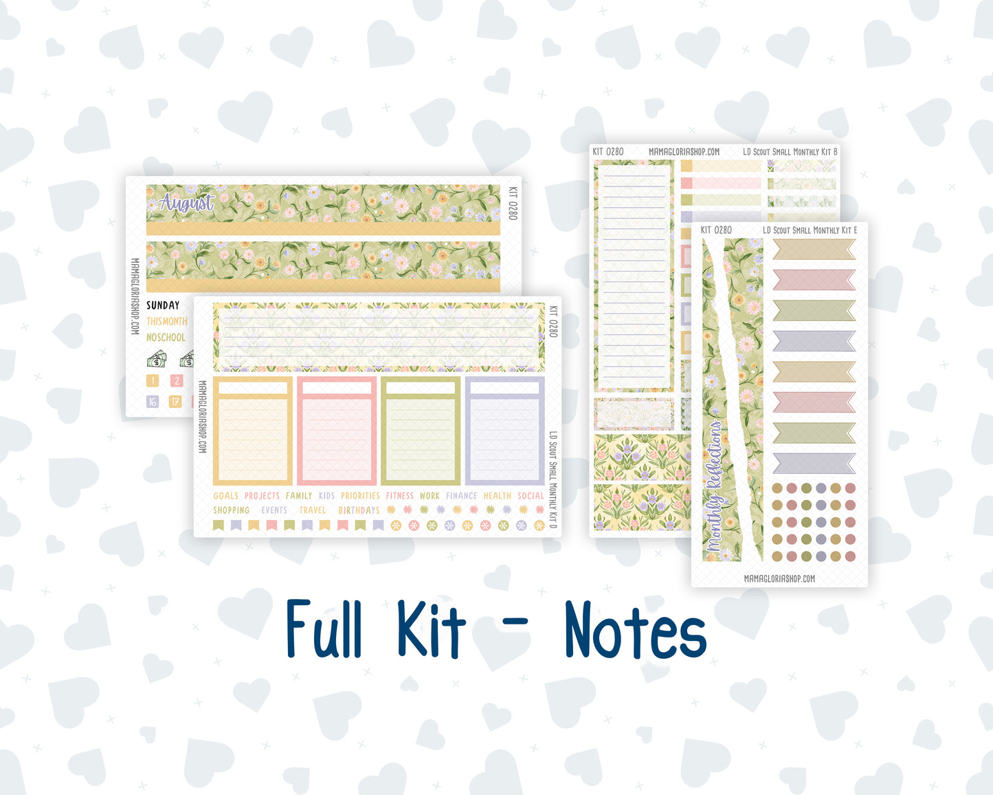 Kit 0280 - Laurel Denise The Scout Planner Small - Monthly Kit - Half Past Six In August