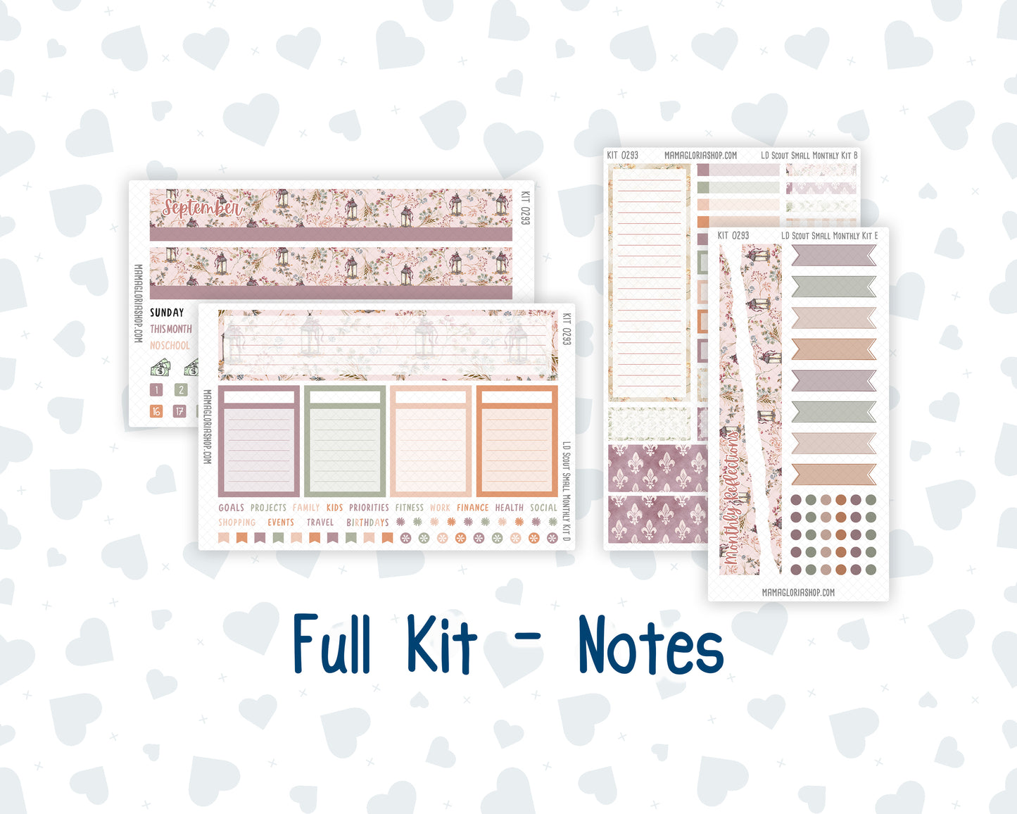 Kit 0293 - Laurel Denise The Scout Planner Small - Monthly Kit - September - Fleur de Provence