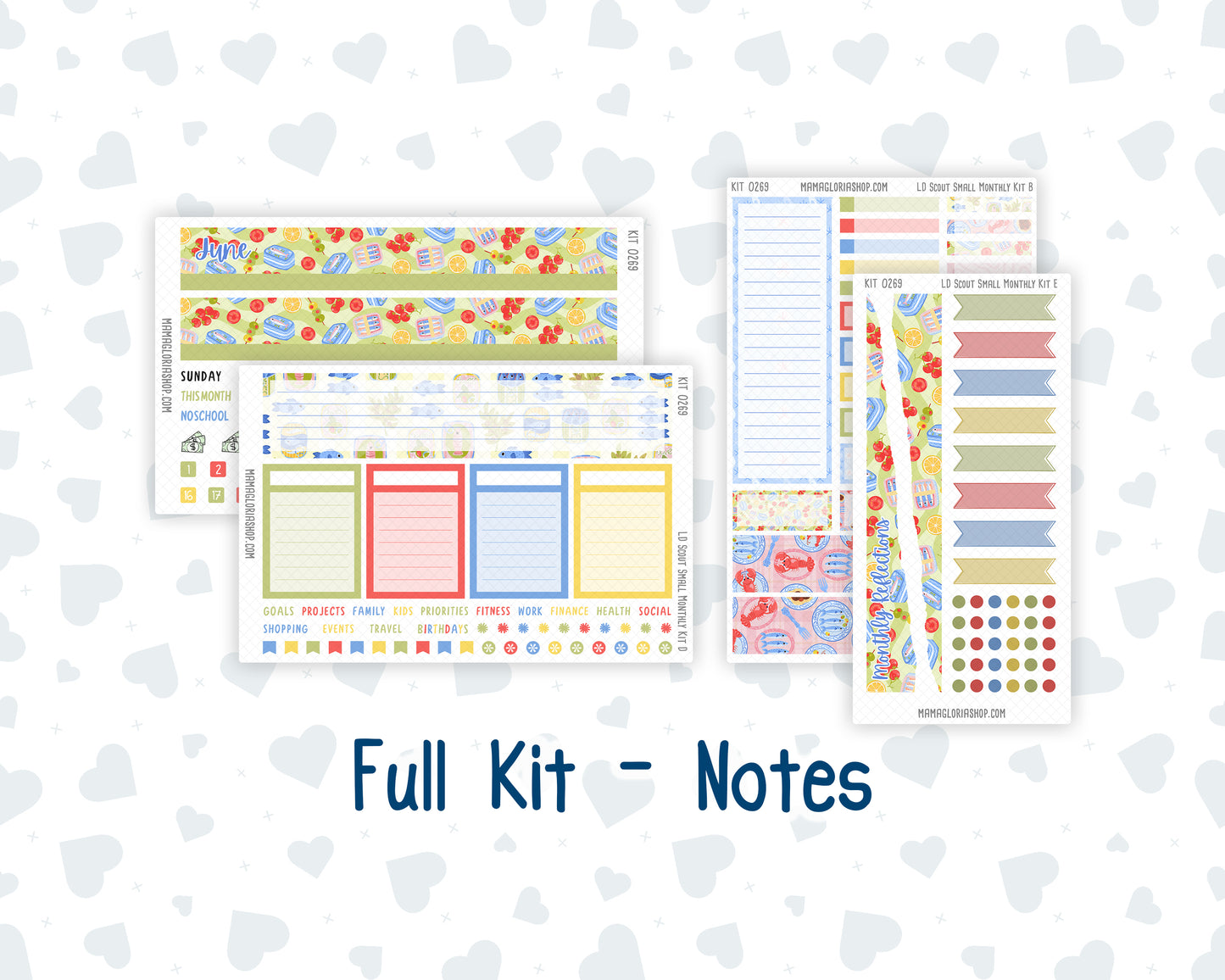 Kit 0269 - Laurel Denise The Scout Planner Small - Monthly Kit - June - Dolce Mare