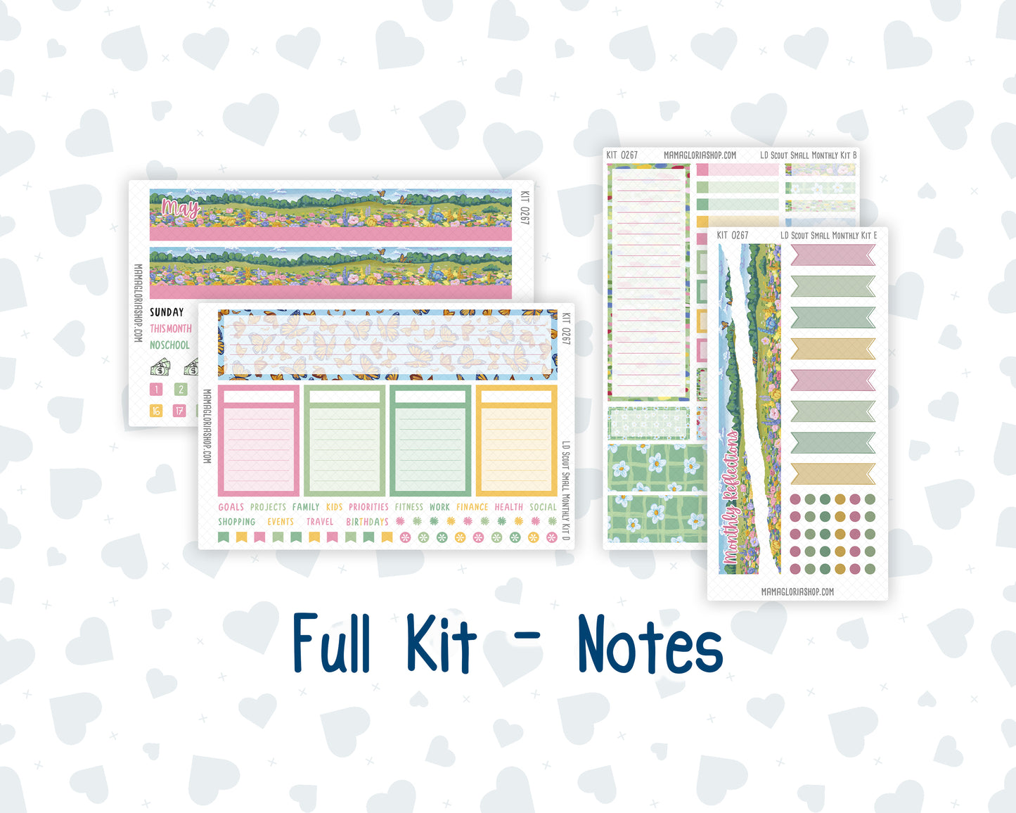 Kit 0267 - Laurel Denise The Scout Planner Small - Monthly Kit - May - Flowers For Mama