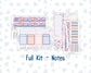 Kit 0273 - Laurel Denise The Scout Planner Small - Monthly Kit - July - Americana In Bloom