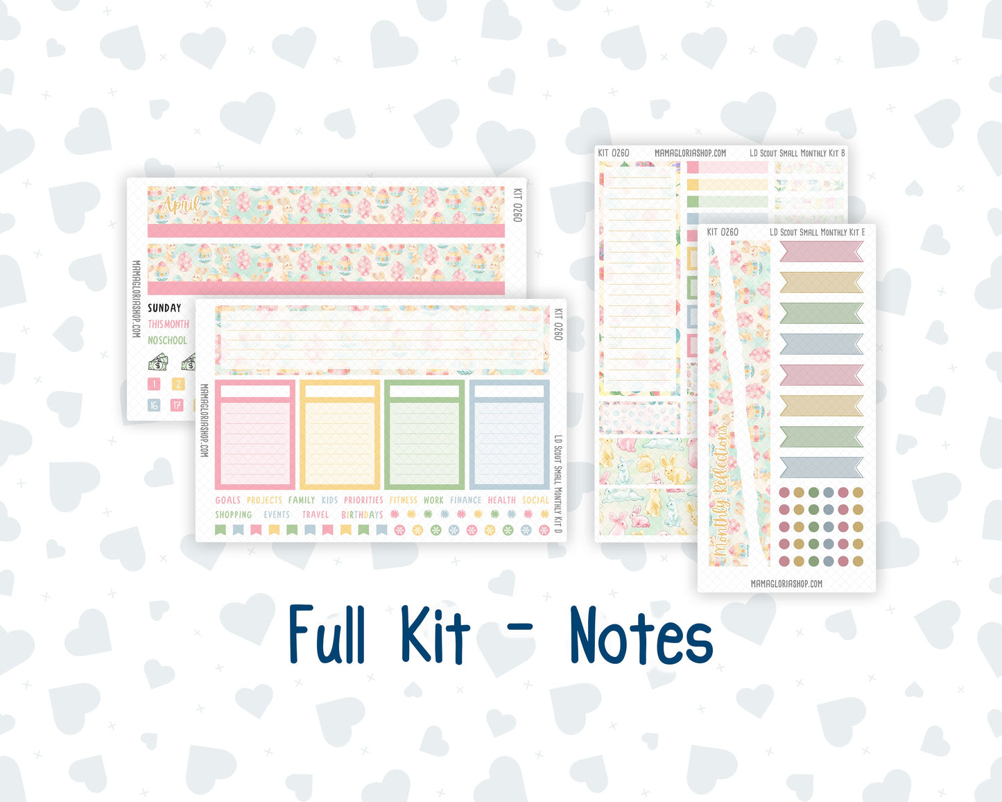 Kit 0260 - Laurel Denise The Scout Planner Small - Monthly Kit - April - Pastel Egg Hunt
