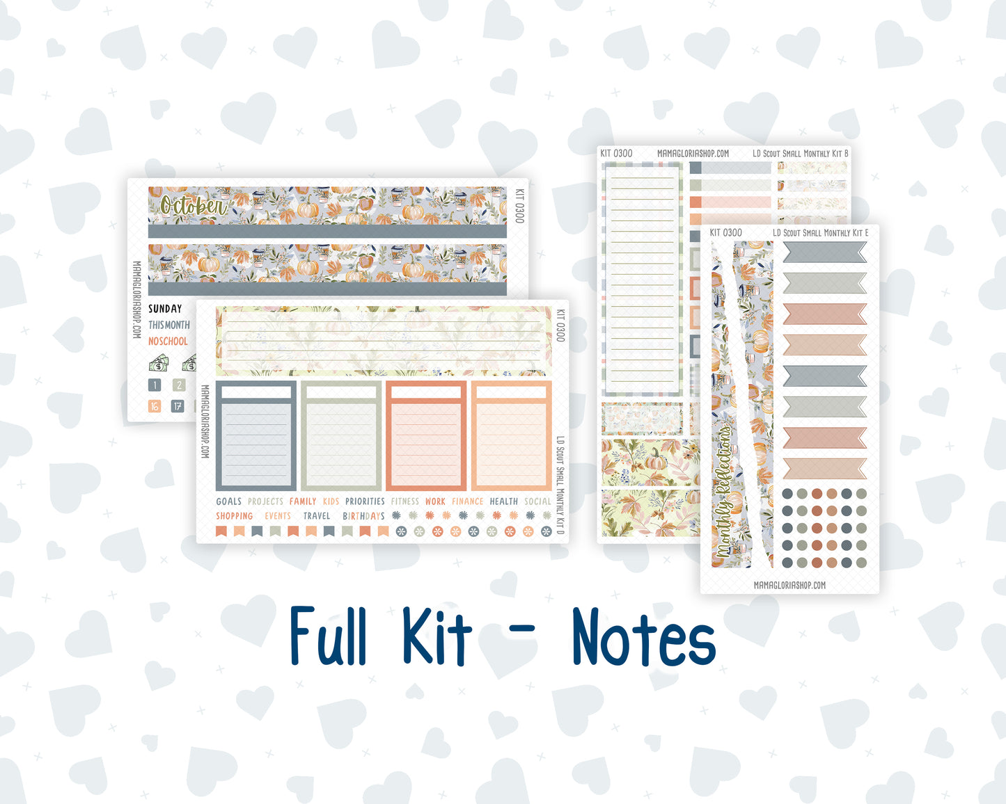 Kit 0300 - Laurel Denise The Scout Planner Small - Monthly Kit - October - Autumn Stroll