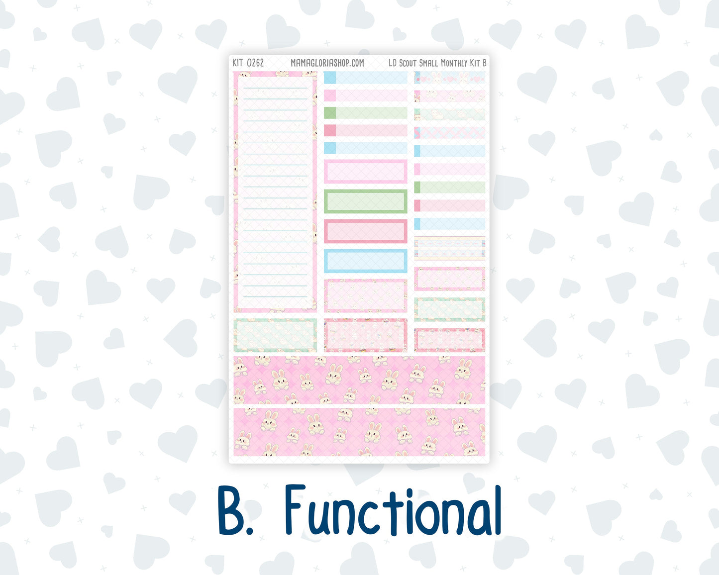 Kit 0262 - Laurel Denise The Scout Planner Small - Monthly Kit - April - Spring Puffs
