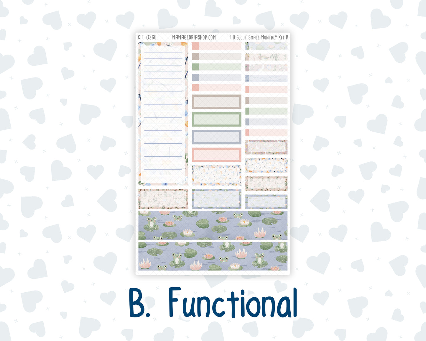 Kit 0266 - Laurel Denise The Scout Planner Small - Monthly Kit - May - Froggy Lake Picnic