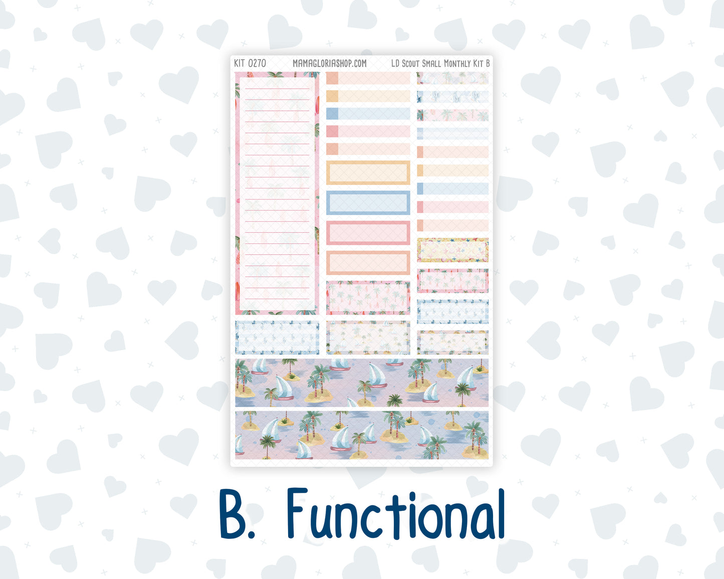 Kit 0270 - Laurel Denise The Scout Planner Small - Monthly Kit - June - Beachside Bliss