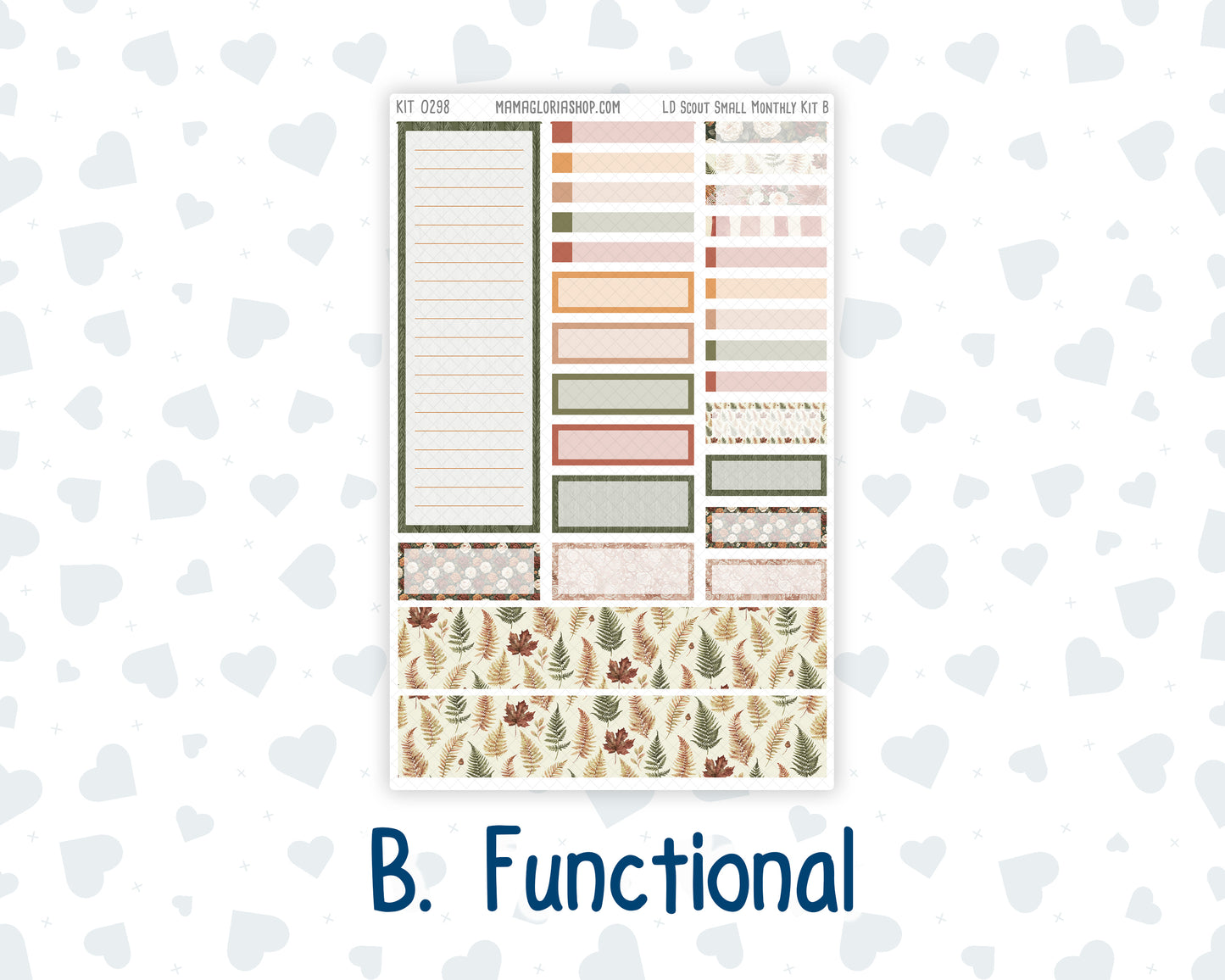 Kit 0298 - Laurel Denise The Scout Planner Small - Monthly Kit - October - Velvet Bloom