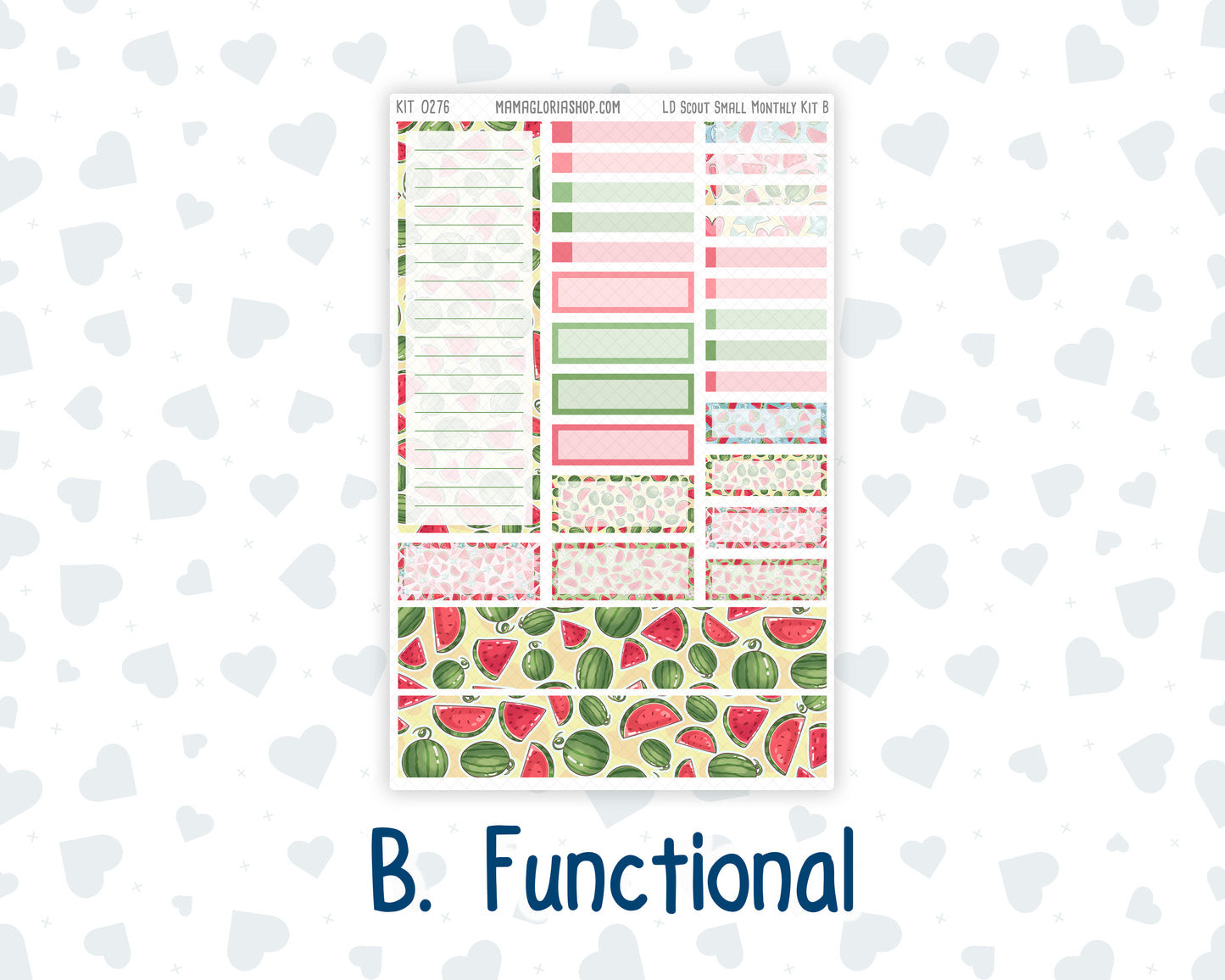 Kit 0276 - Laurel Denise The Scout Planner Small - Monthly Kit - July - Melon Crush