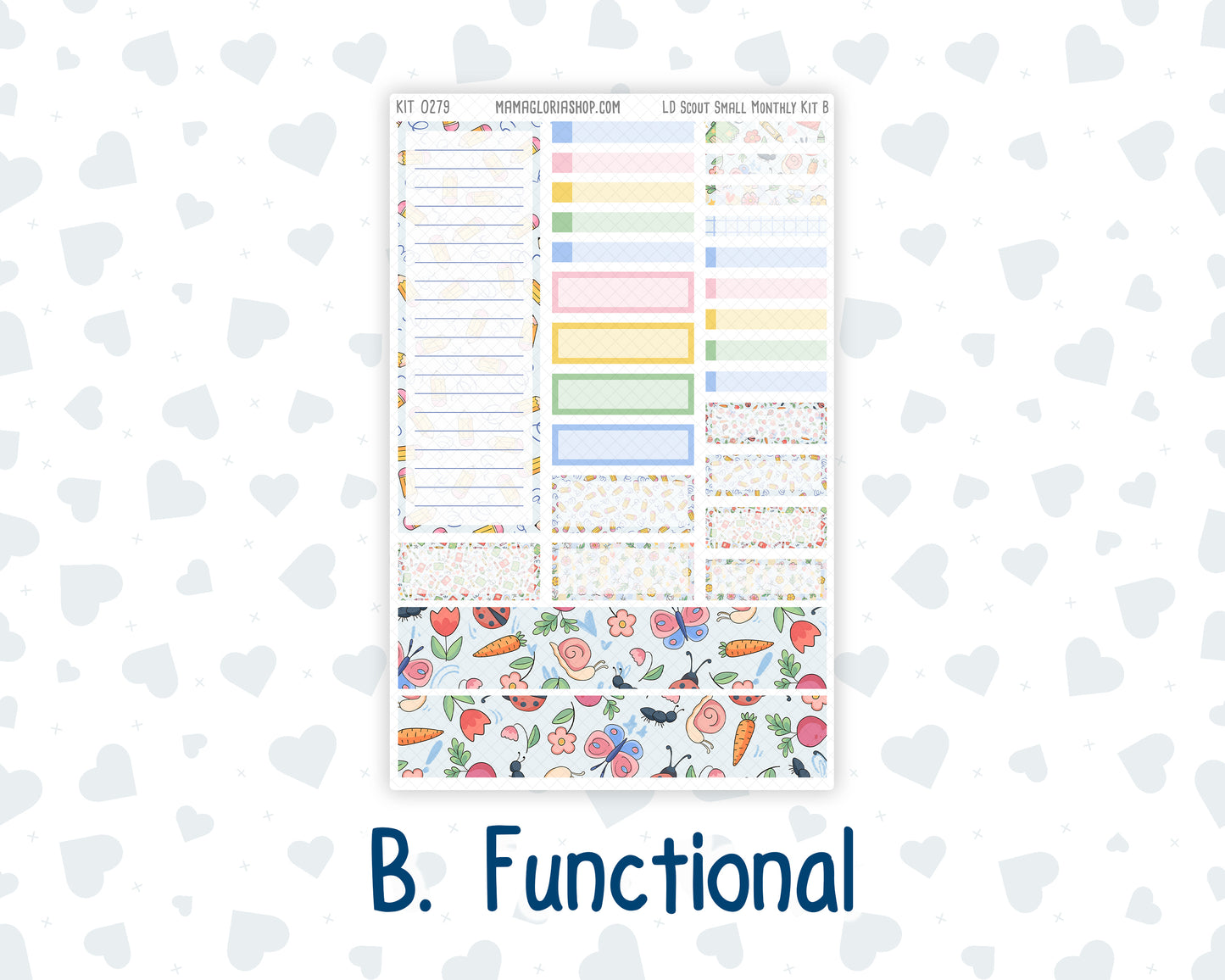 Kit 0279 - Laurel Denise The Scout Planner Small - Monthly Kit - August - Not Ready For School