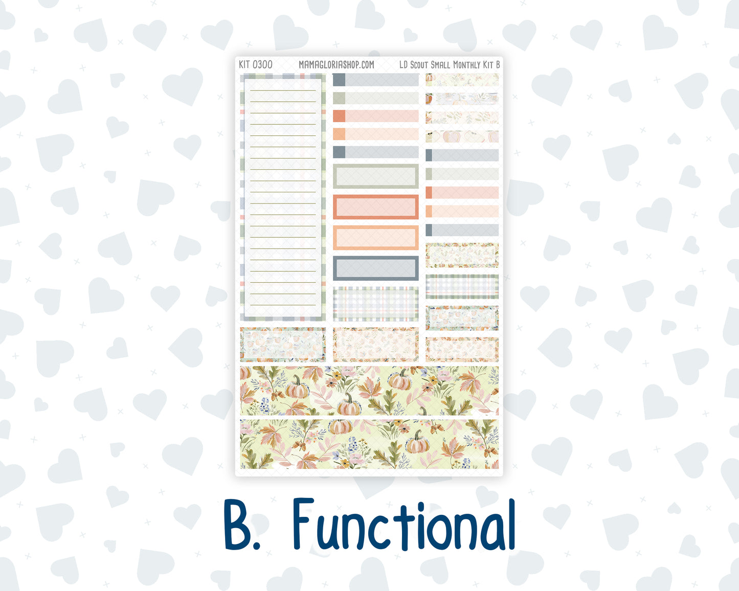 Kit 0300 - Laurel Denise The Scout Planner Small - Monthly Kit - October - Autumn Stroll
