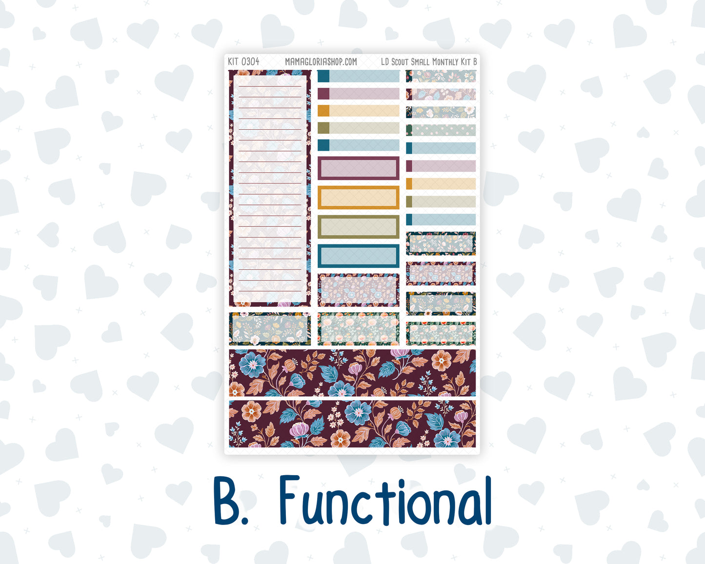 Kit 0304 - Laurel Denise The Scout Planner Small - Monthly Kit - November - Autumn In Bloom