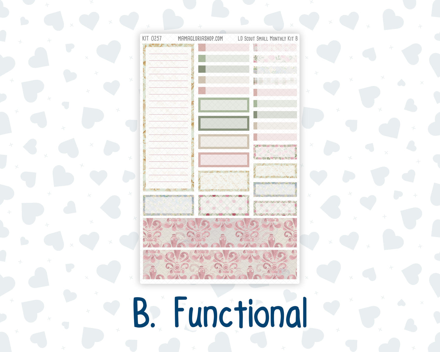 Kit 0257 - Laurel Denise The Scout Planner Small - Monthly Kit - March - Blush Garden