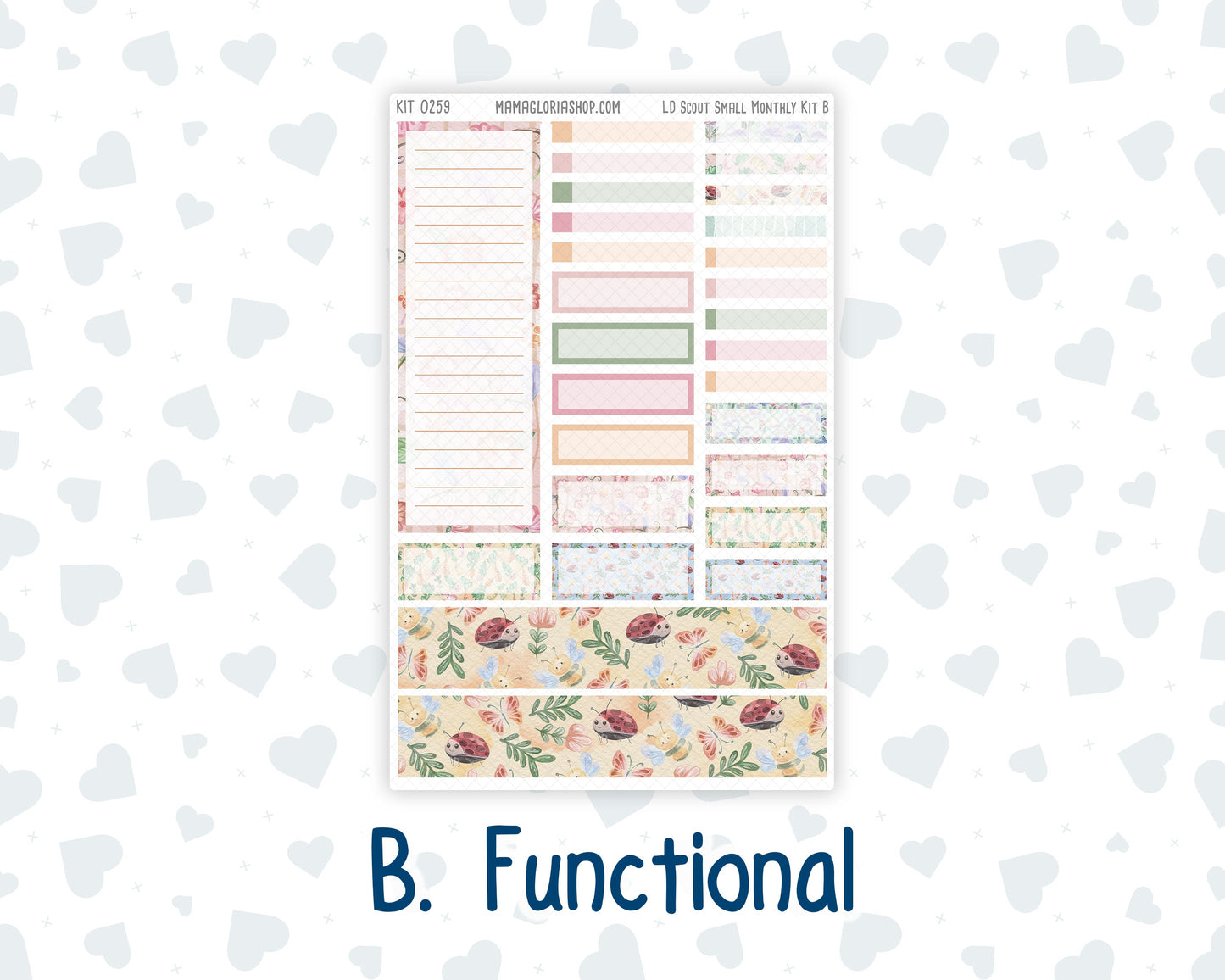 Kit 0259 - Laurel Denise The Scout Planner Small - Monthly Kit - March - Spring Garden Chores