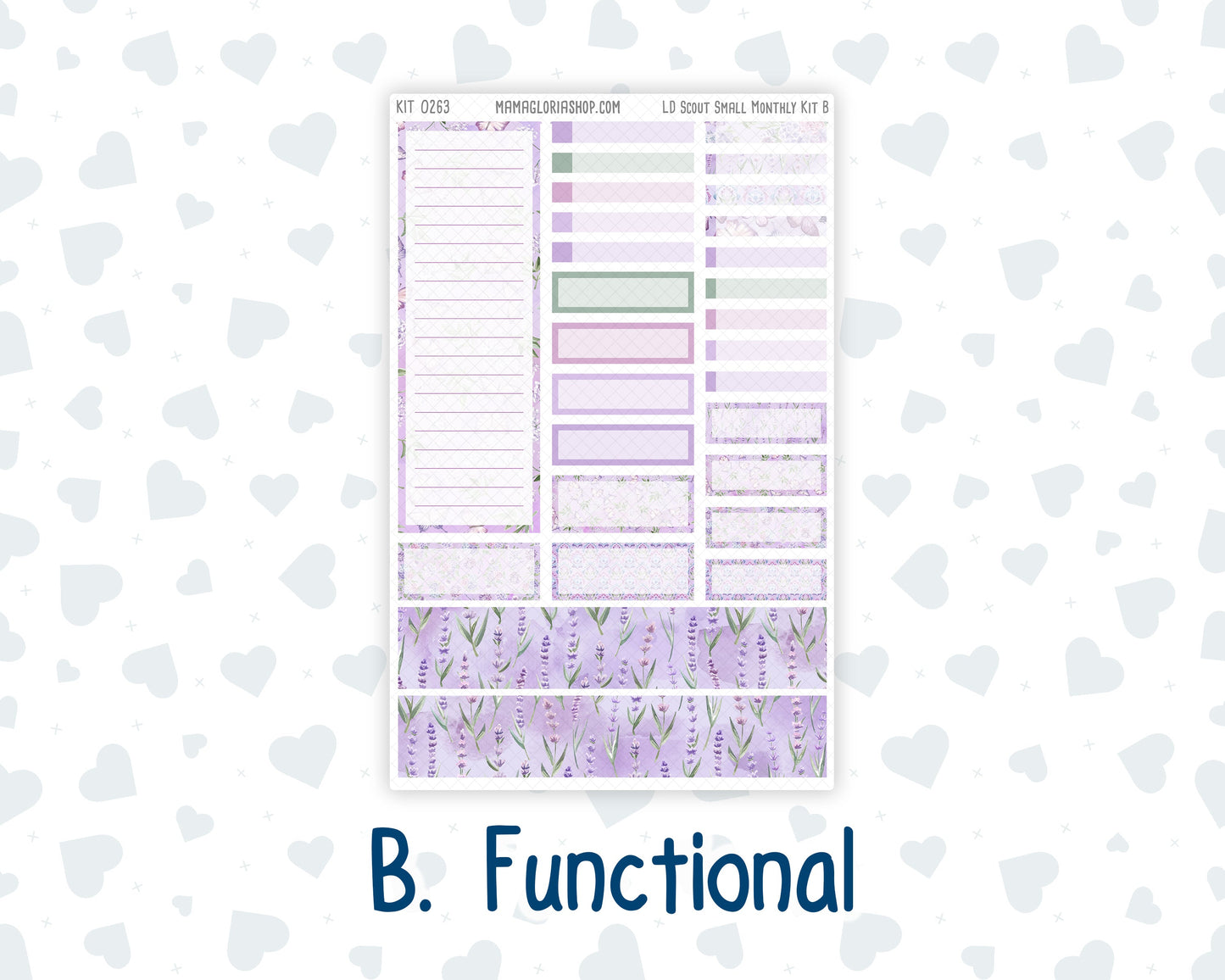 Kit 0263 - Laurel Denise The Scout Planner Small - Monthly Kit - April - Lavender Drift