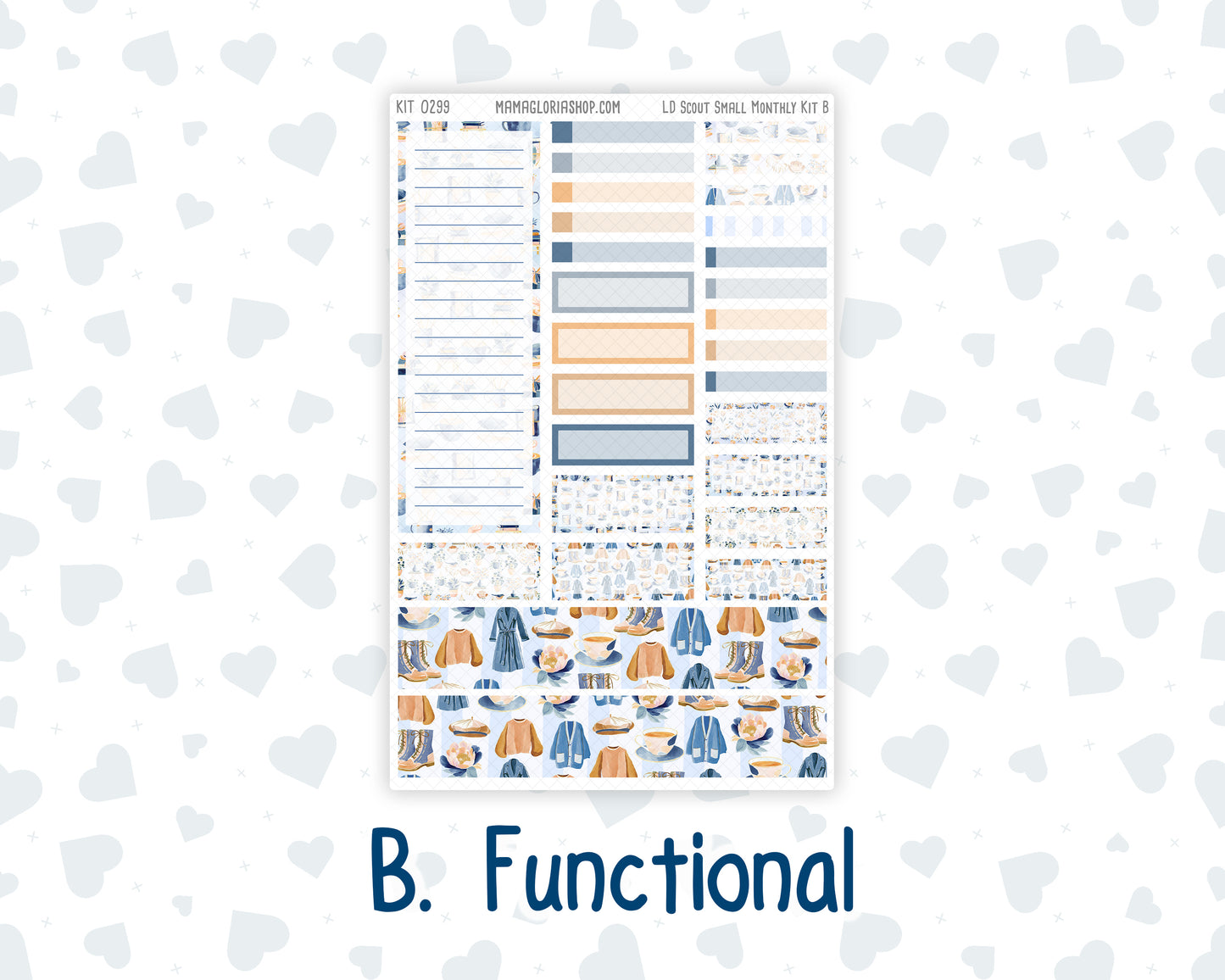 Kit 0299 - Laurel Denise The Scout Planner Small - Monthly Kit - October - Book Nook