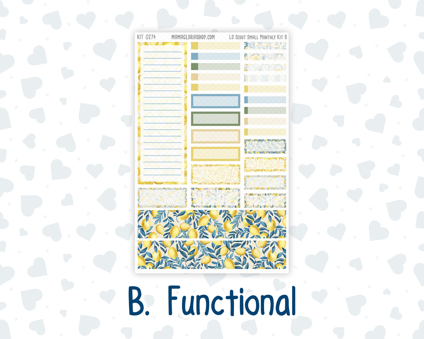 Kit 0274 - Laurel Denise The Scout Planner Small - Monthly Kit - July - Sunny Lemon Shore