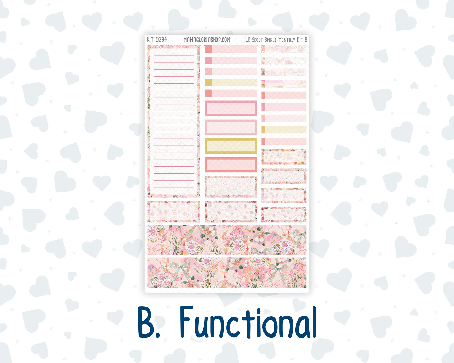 Kit 0294 - Laurel Denise The Scout Planner Small - Monthly Kit - September - Rosy Reveria