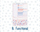 Kit 0273 - Laurel Denise The Scout Planner Small - Monthly Kit - July - Americana In Bloom