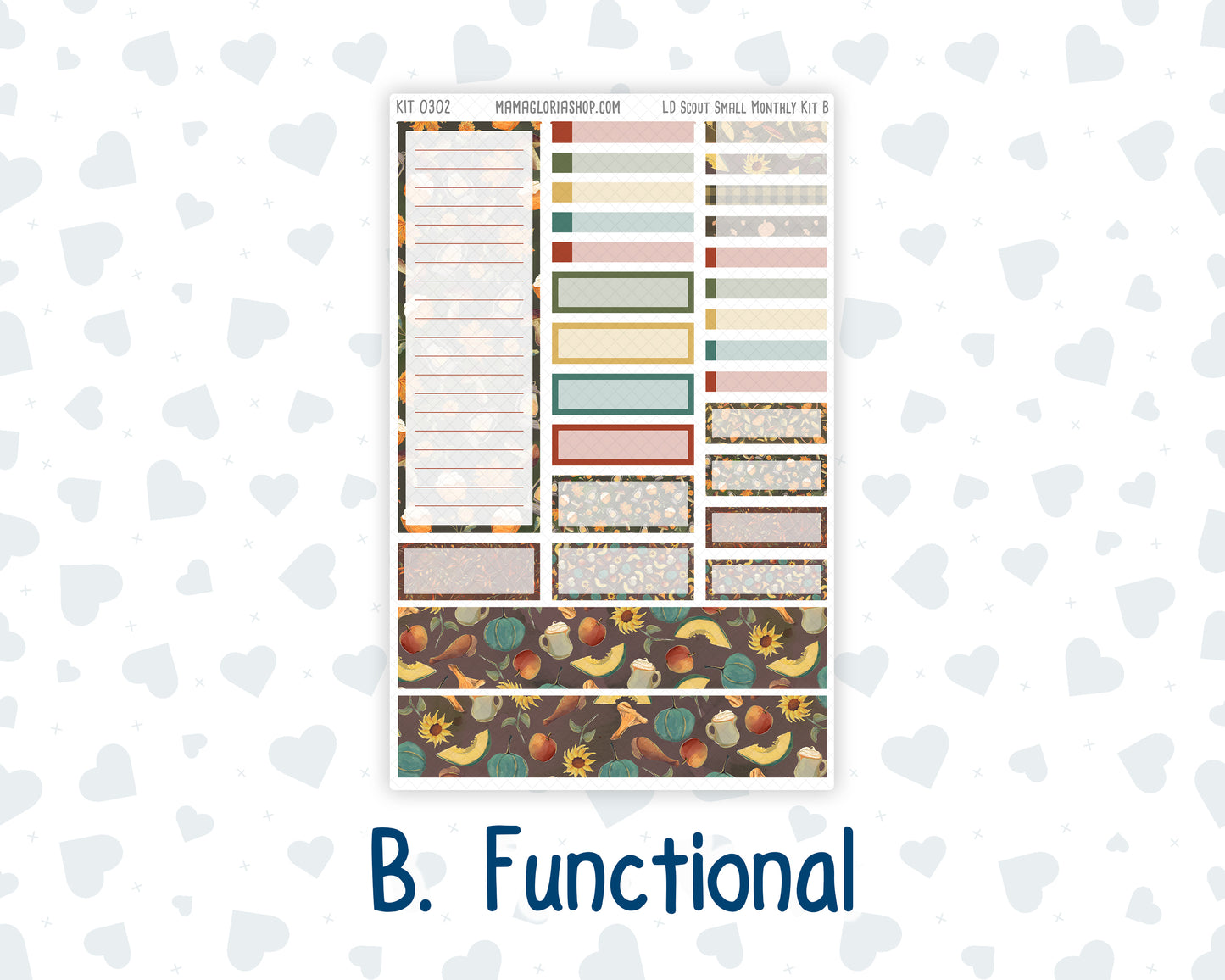 Kit 0302 - Laurel Denise The Scout Planner Small - Monthly Kit - November - Thankful Season