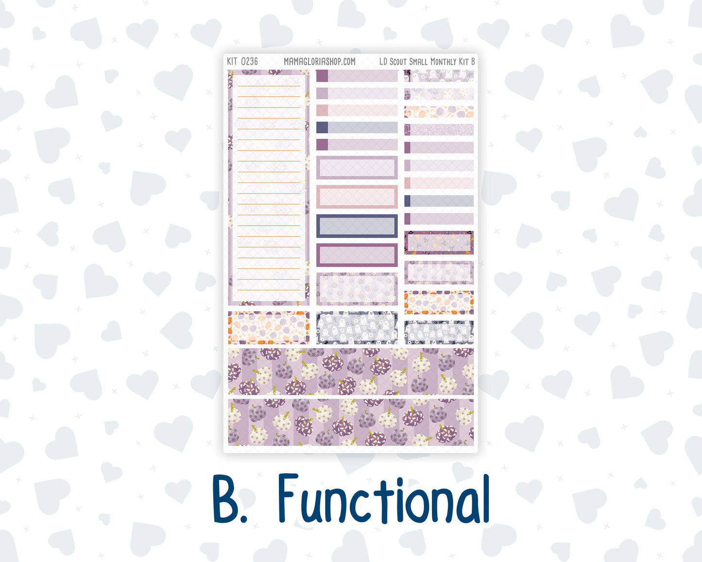 Kit 0236 - Laurel Denise The Scout Planner Small - Monthly Kit - October - Sweet & Spooky