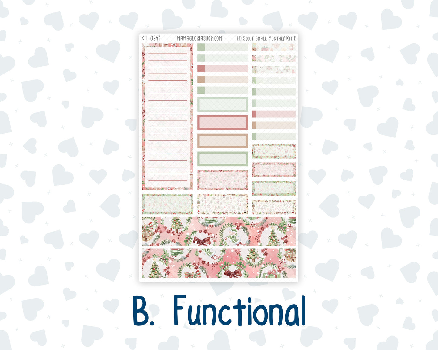 Kit 0244 - Laurel Denise The Scout Planner Small - Monthly Kit - December - Santas Village