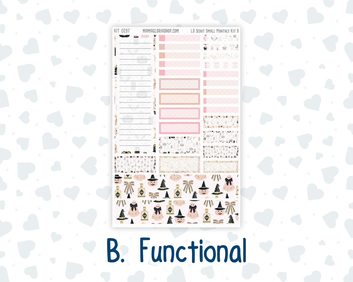 Kit 0297 - Laurel Denise The Scout Planner Small - Monthly Kit - October - Pink Spell