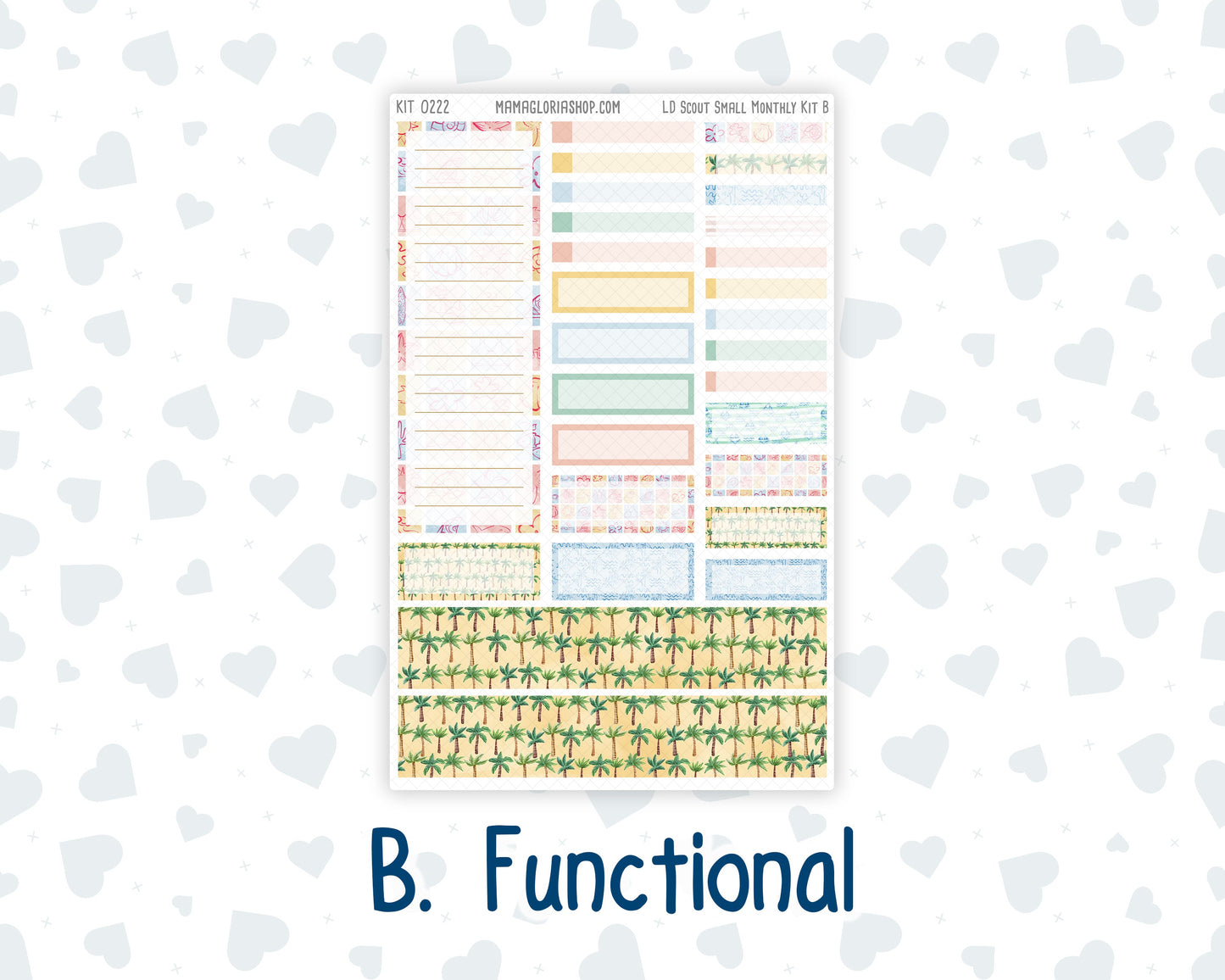 Kit 0222 - Laurel Denise The Scout Planner Small - Monthly Kit - June - Beach Day