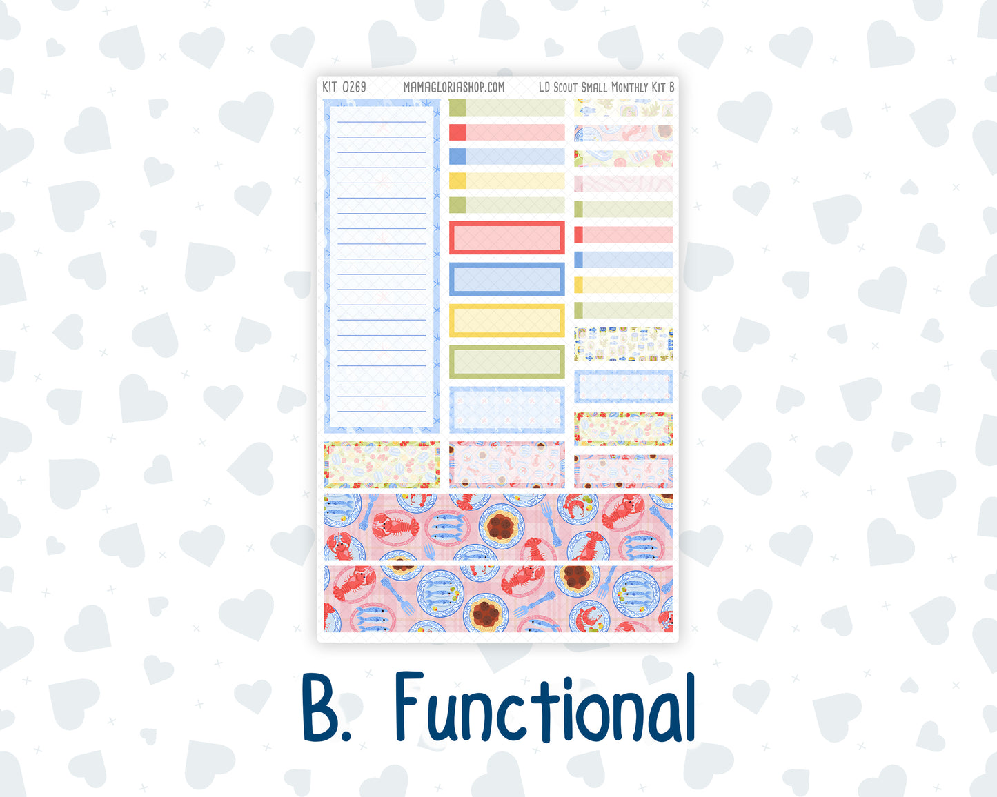 Kit 0269 - Laurel Denise The Scout Planner Small - Monthly Kit - June - Dolce Mare