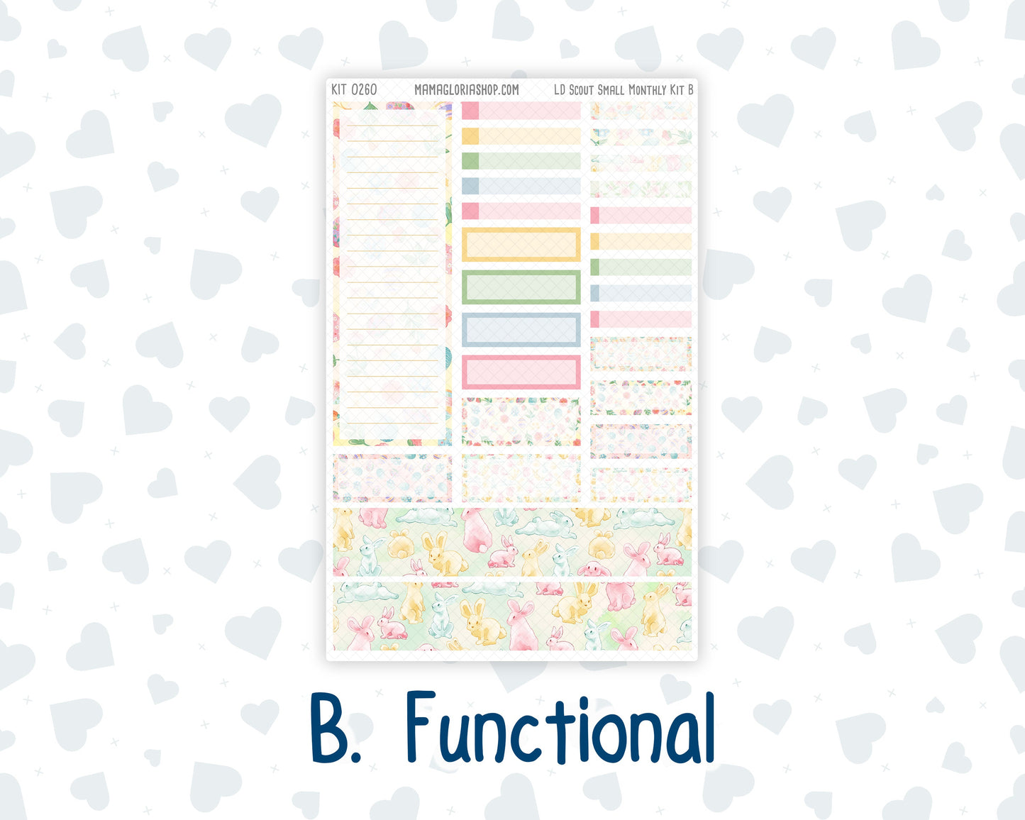 Kit 0260 - Laurel Denise The Scout Planner Small - Monthly Kit - April - Pastel Egg Hunt