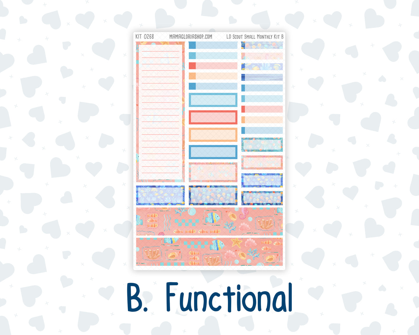 Kit 0268 - Laurel Denise The Scout Planner Small - Monthly Kit - June - Sea Sweeties