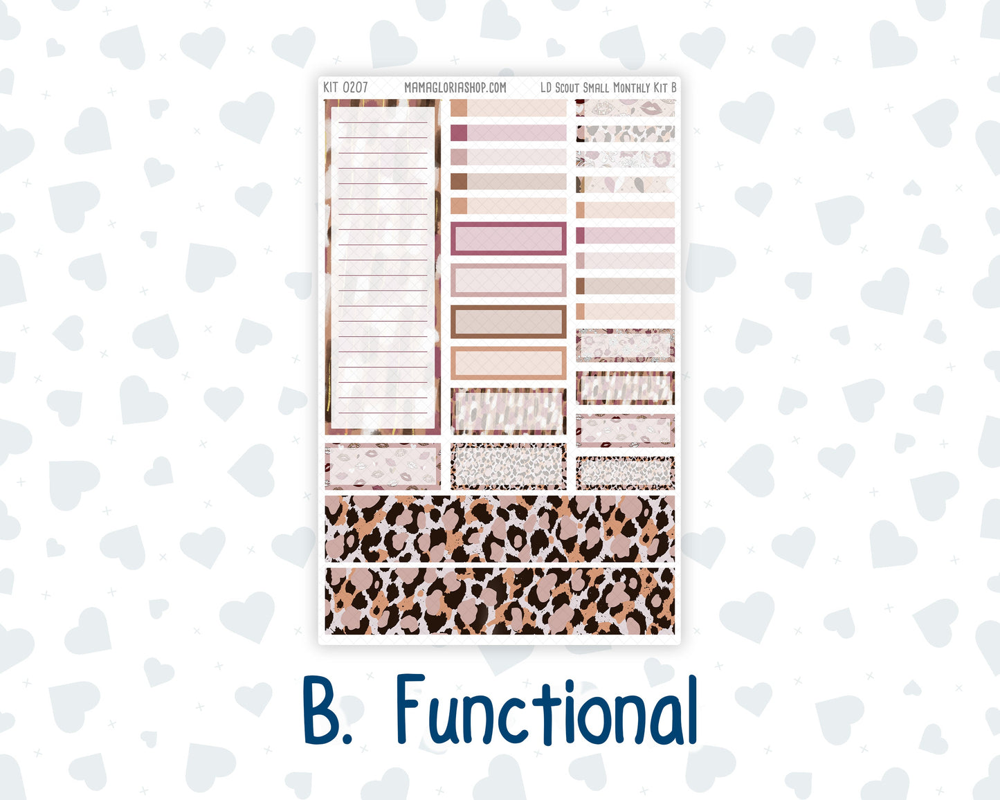 Kit 0207 - Laurel Denise The Scout Planner Small - Monthly Kit - February - Wild Love