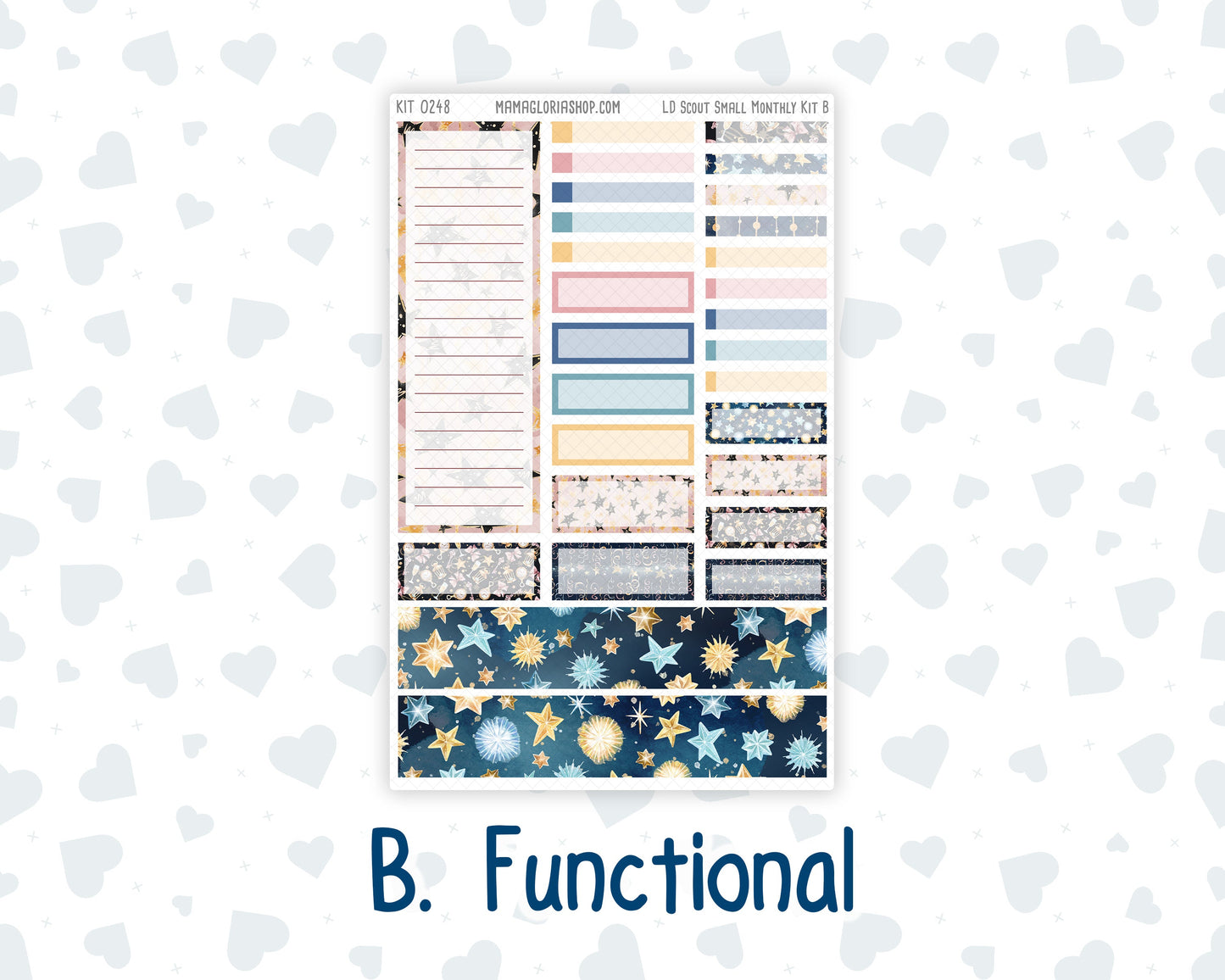 Kit 0248 - Laurel Denise The Scout Planner Small - Monthly Kit - January - Midnight Countdown