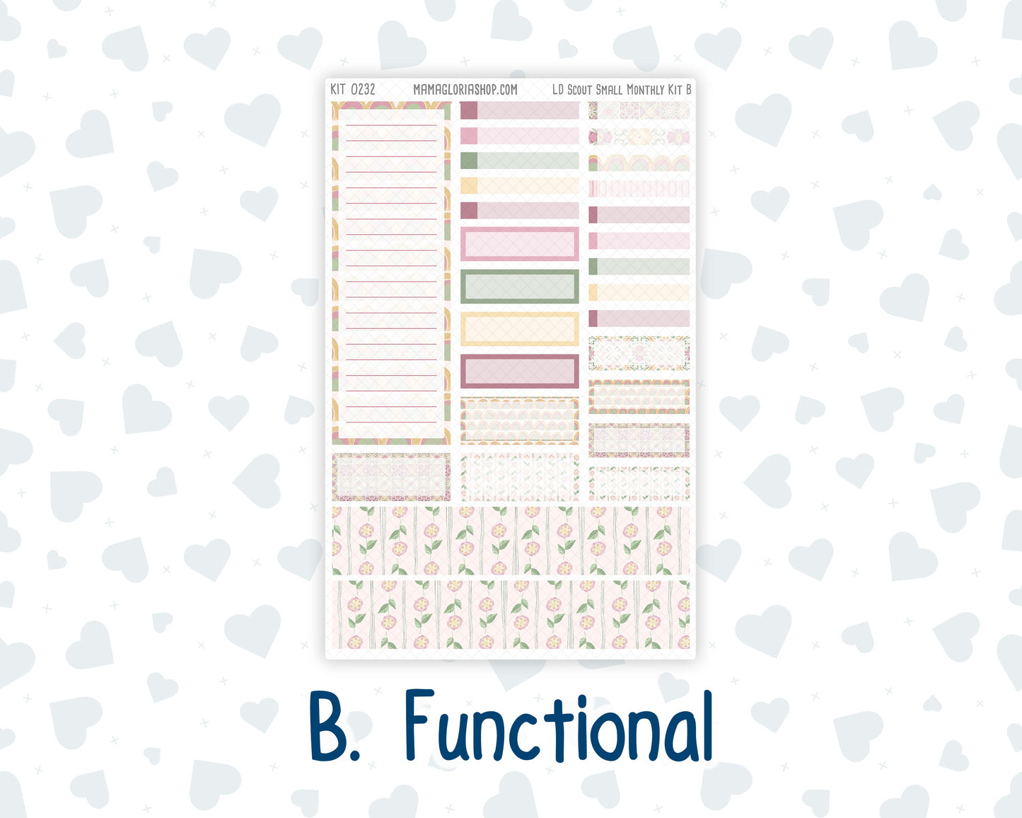 Kit 0232 - Laurel Denise The Scout Planner Small - Monthly Kit - September - Heirloom Garden