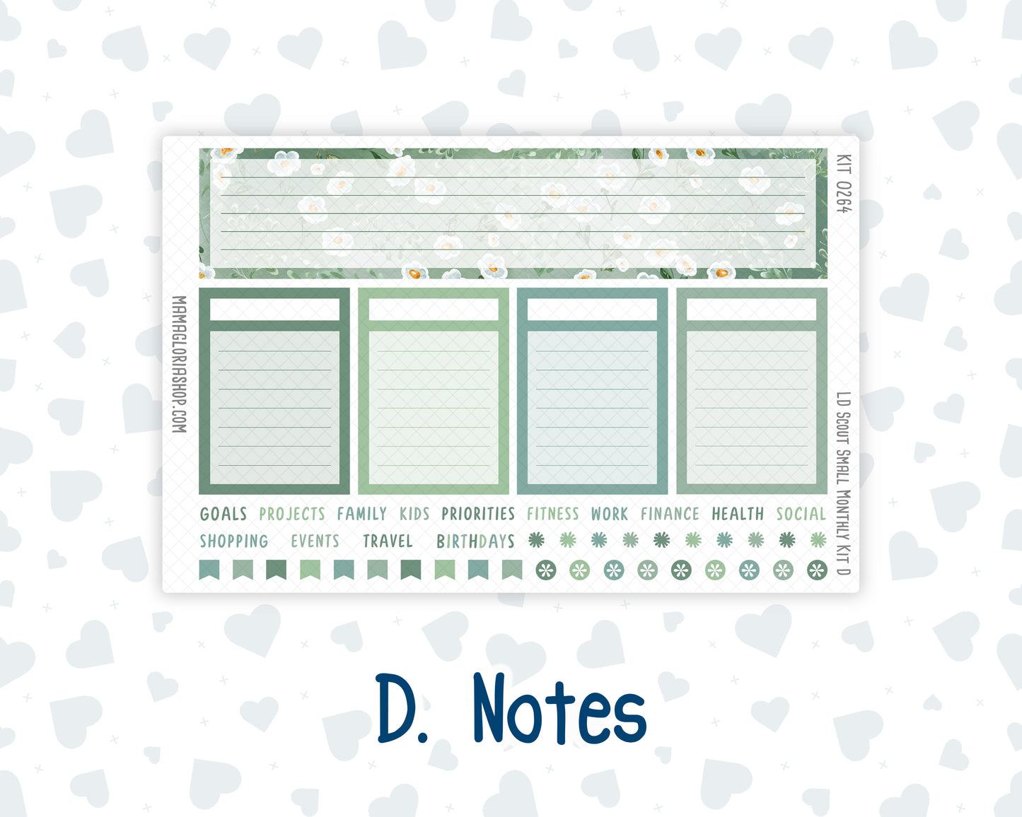 Kit 0264 - Laurel Denise The Scout Planner Small - Monthly Kit - May - Spring Walk