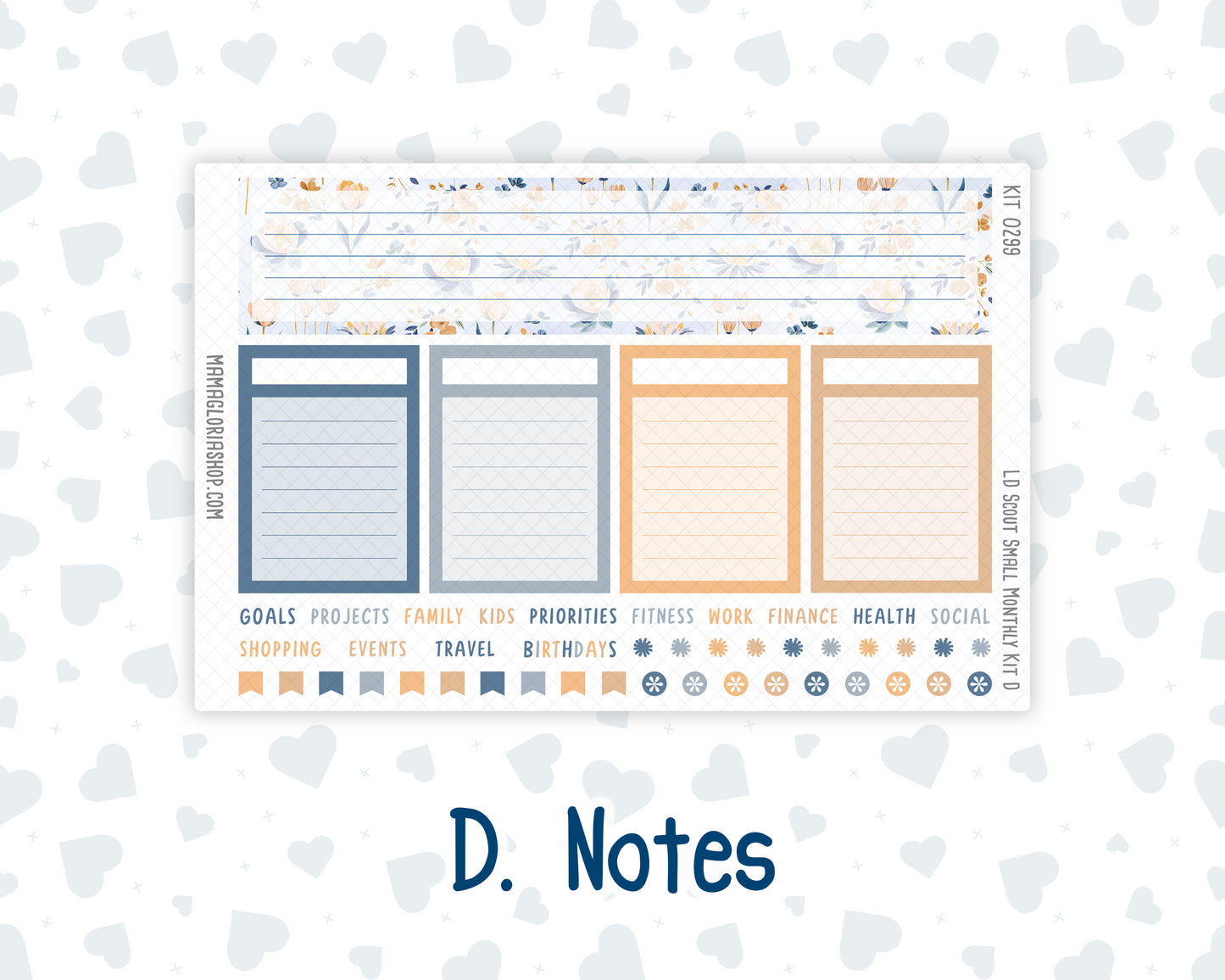 Kit 0299 - Laurel Denise The Scout Planner Small - Monthly Kit - October - Book Nook