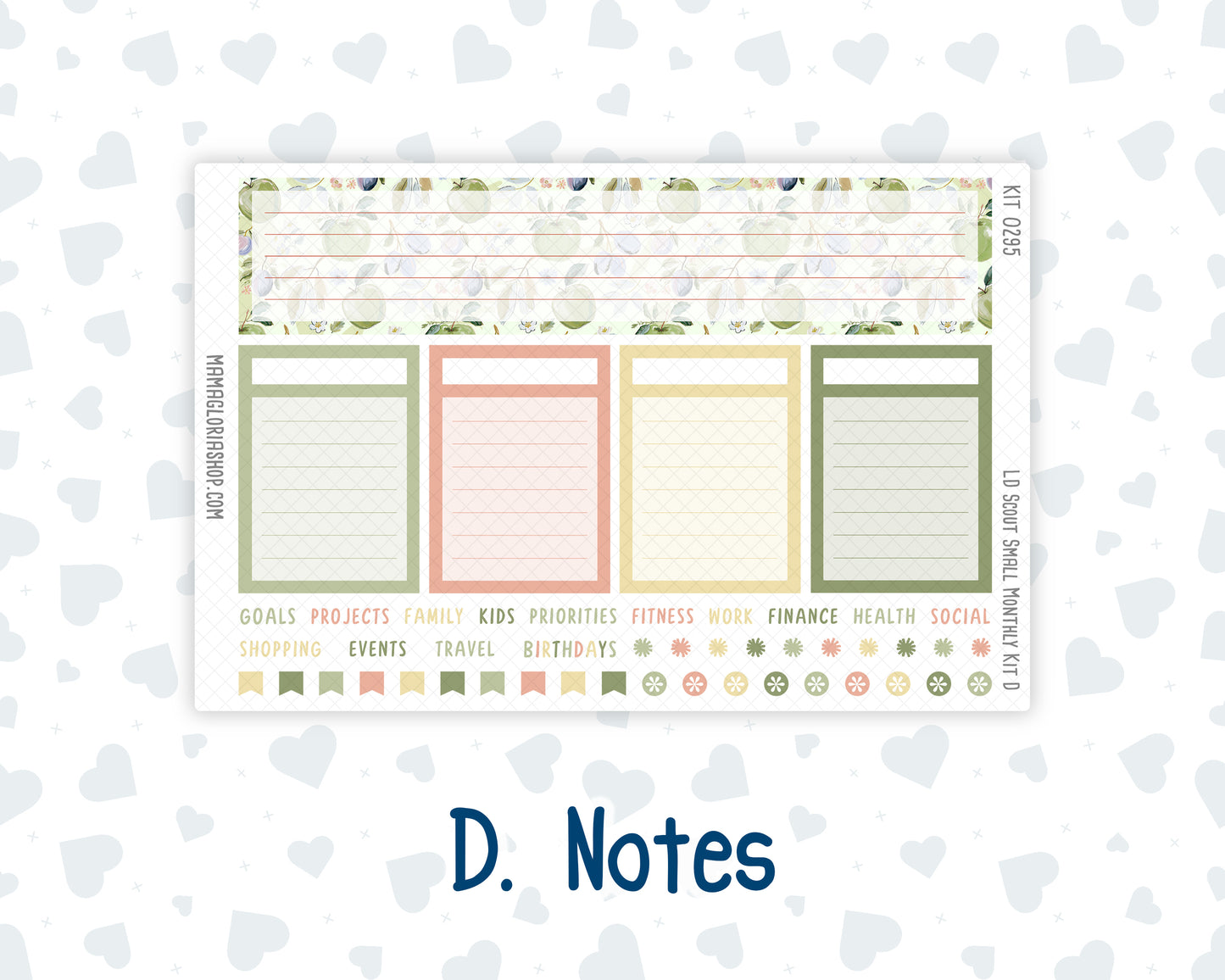 Kit 0295 - Laurel Denise The Scout Planner Small - Monthly Kit - September - Apple Harvest
