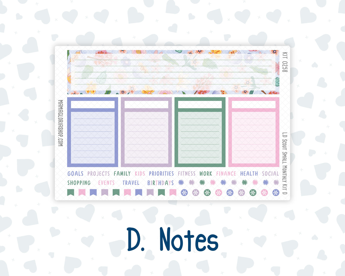 Kit 0258 - Laurel Denise The Scout Planner Small - Monthly Kit - March - Plant Therapy